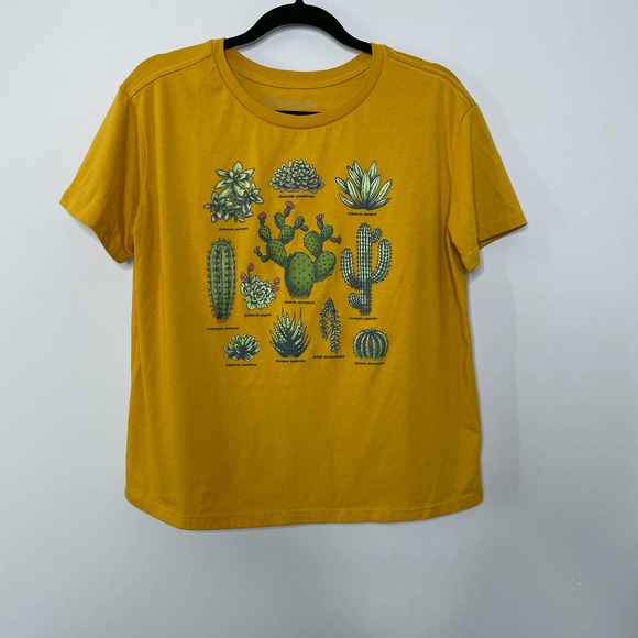 Fifth Sun Tops - Women's Fifth Sun Cactus Plants Short Sleeve Graphic Tee Shirt Size L Western